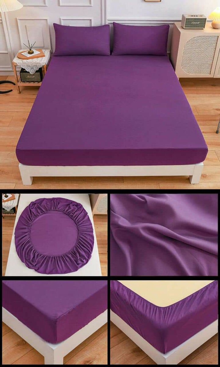 Drap de lit 3place couleur unique