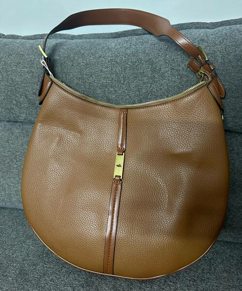 Sac à main en cuir marron