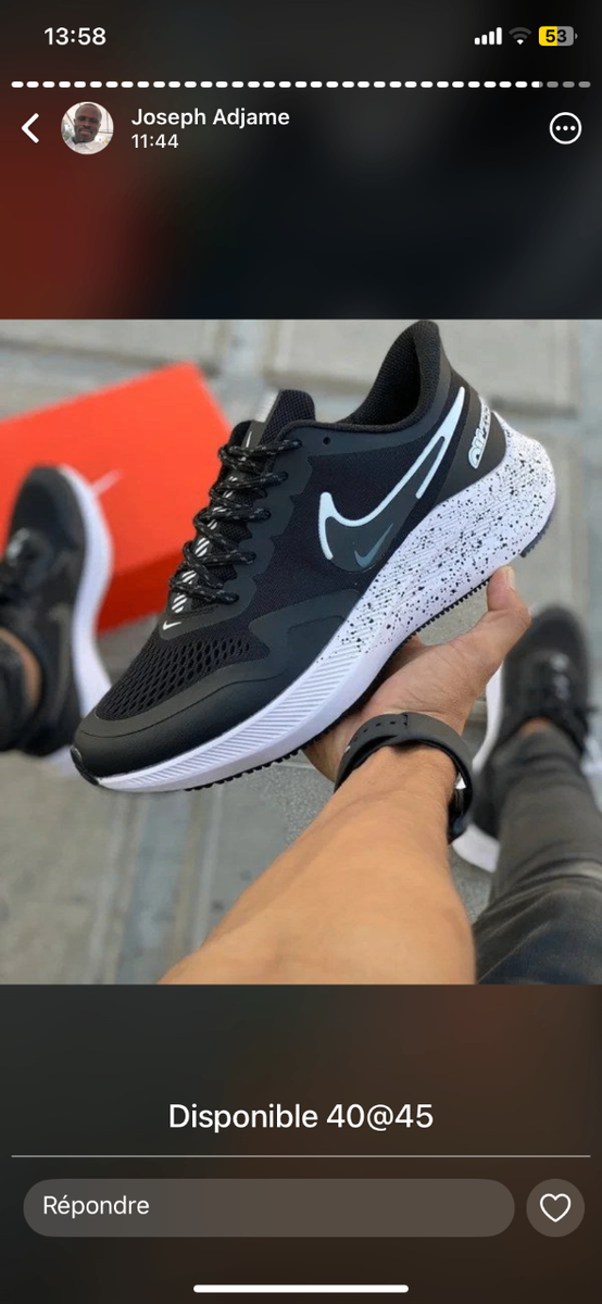 Chaussures Running Noires Homme