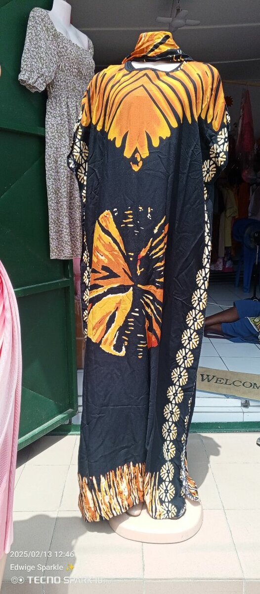 Robe longue à motifs ethniques