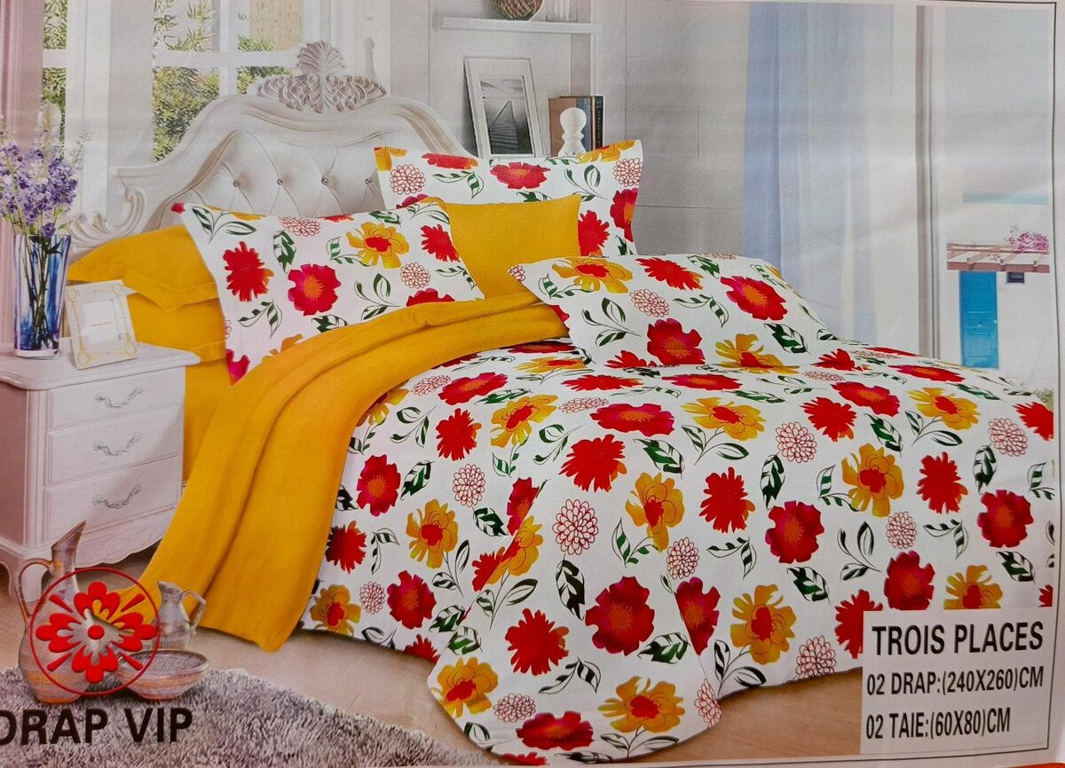 Ensemble de Draps Imprimés 3 Places