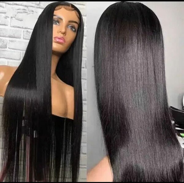 Perruque lisse longue noire