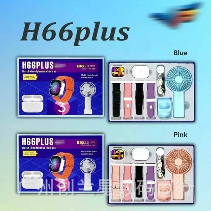 Ensemble H66Plus Montre Écouteurs Ventilateur