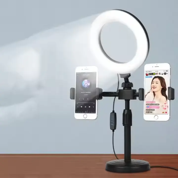 Support de téléphone avec anneau lumineux