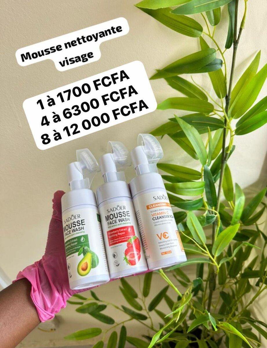 Mousse nettoyante visage