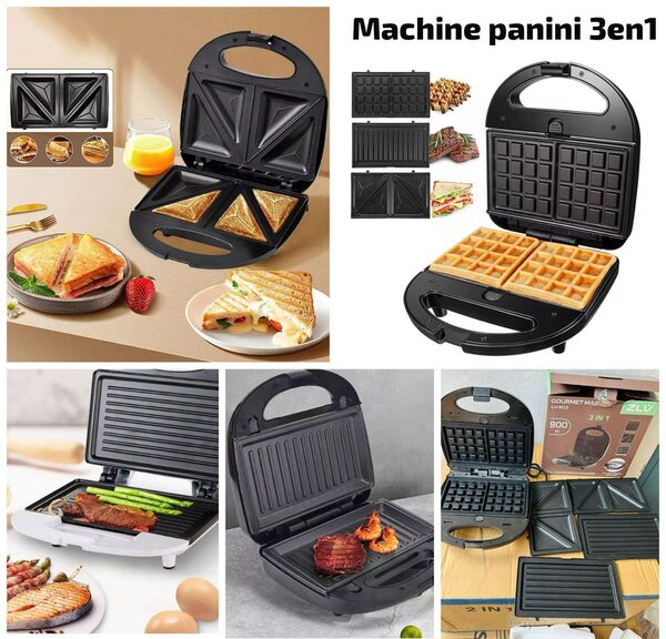 Machine à panini 3 en 1