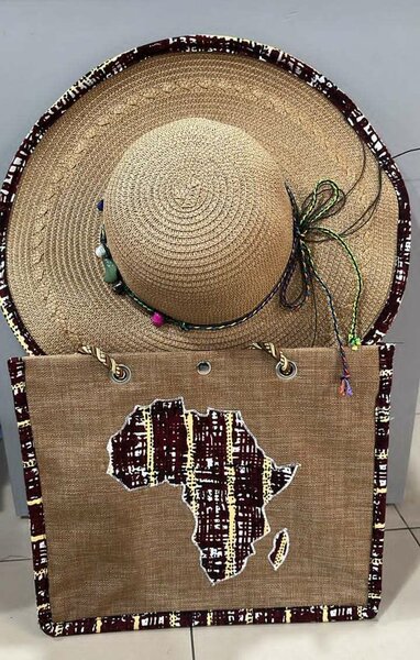 Ensemble Sac et Chapeau Africain