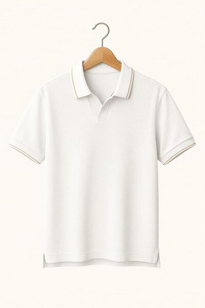 Polo blanc classique homme