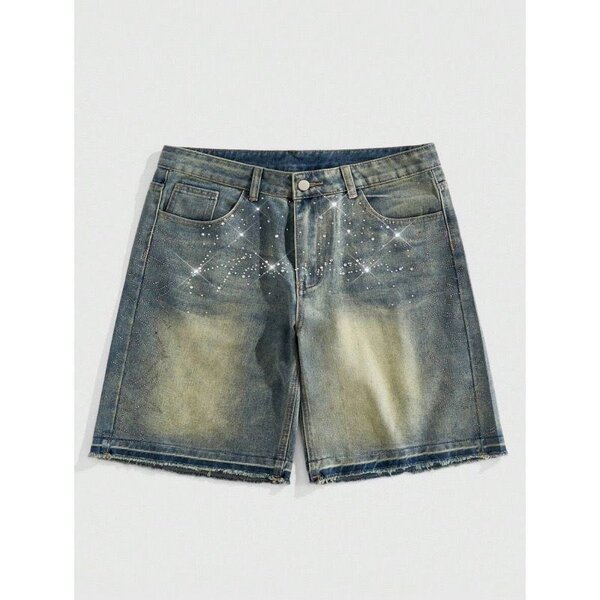 Shorts en denim avec strass