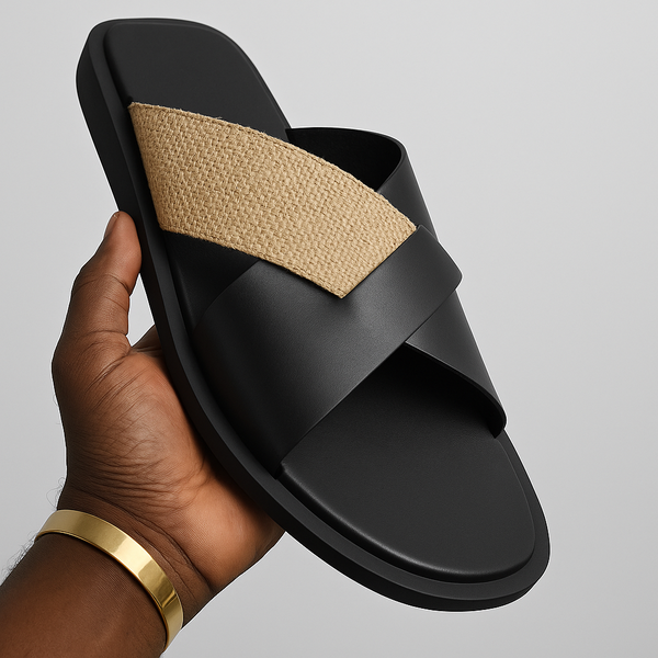 Sandales élégantes en cuir unisexes