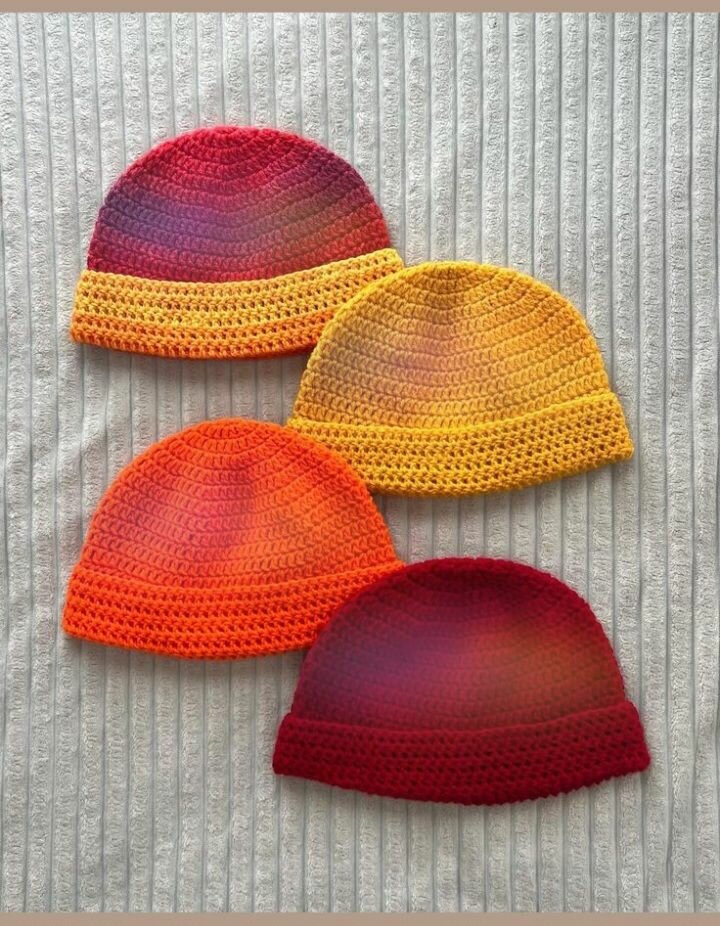 Bonnets en Crochet Colorés