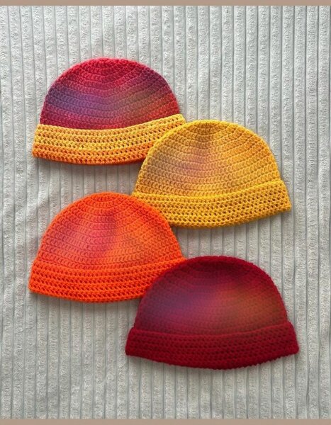 Bonnets en Crochet Colorés