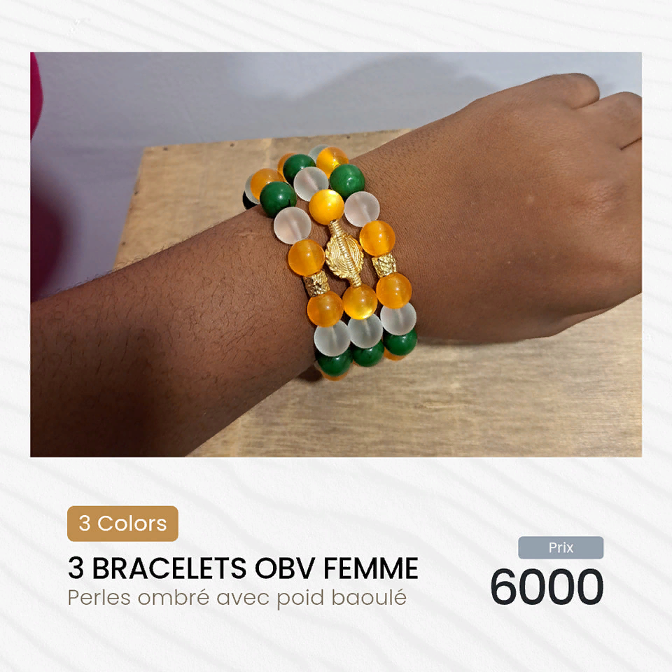 3 Bracelets obv femme