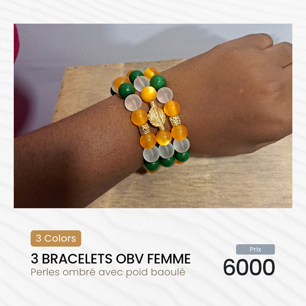 3 Bracelets obv femme