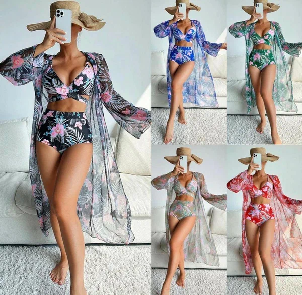 Ensemble de Plage Floral Élégant
