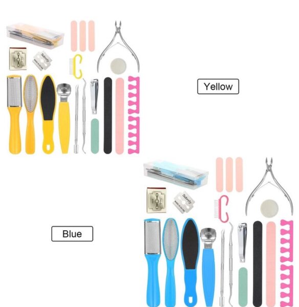 20 PCS Pedicure Set Foot Sharpener Set Nail File Foot Rubbin