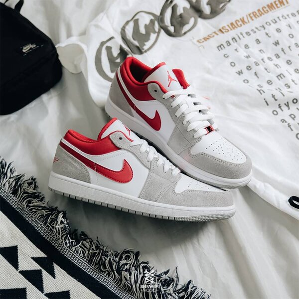 Baskets Air Low Blanches et Rouges