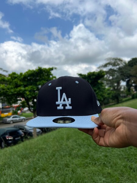 Casquette LA noir bleu