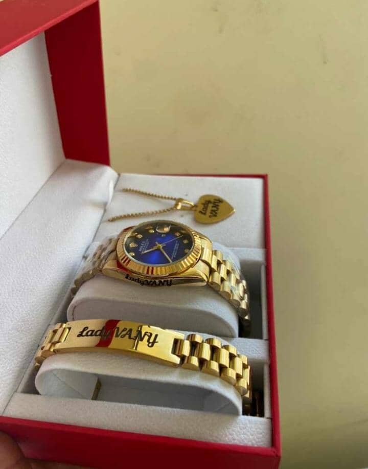 A set of customised Necklace, bracelets and watches