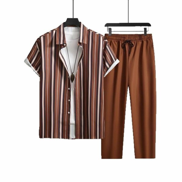 Ensemble Chemise et Pantalon Rayé