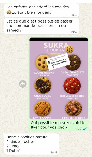 Cookies variés Sukra délicieux