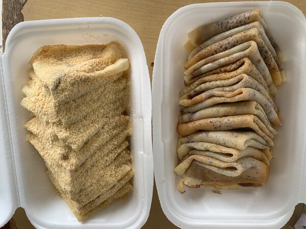 Crêpes salées,cerelac,chocolat