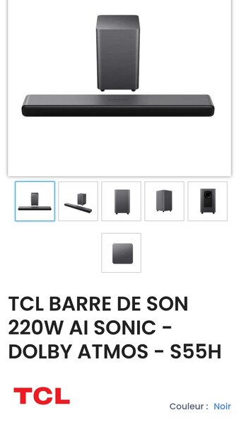 Barre de son TCL 220W
