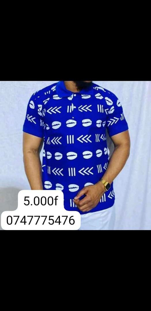 Polo homme motifs élégants