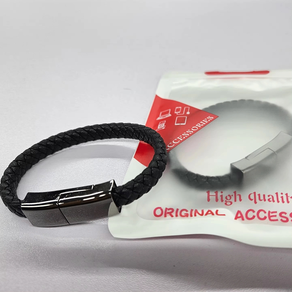 Câble USB Bracelet en cuir  - charge rapide CUB01
