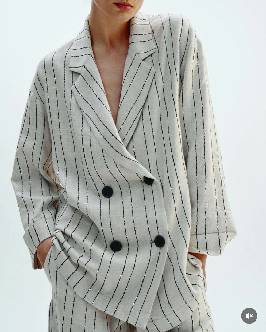 Blazer à rayures élégant