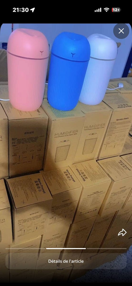 Humidificateur LED Compact