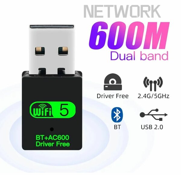 Adaptateur USB Bluetooth WiFi 600M