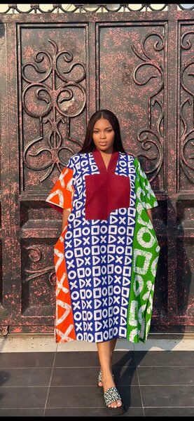 Robe multicolore bohème