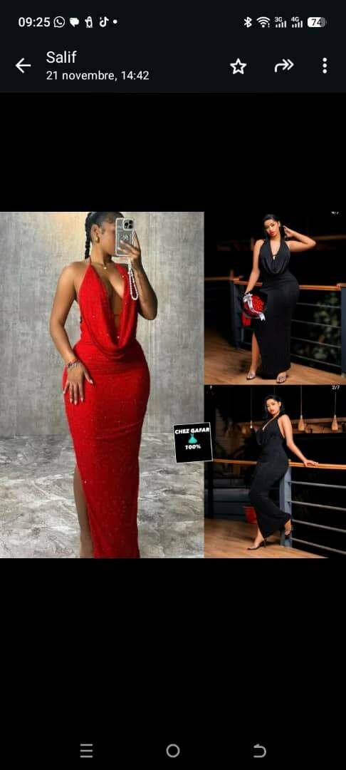 Robe longue pailletée élégante