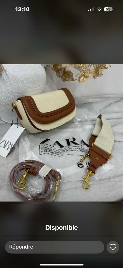 Sac à main en toile Zara