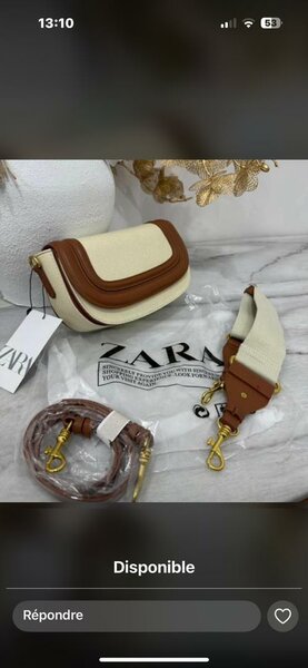 Sac à main en toile Zara