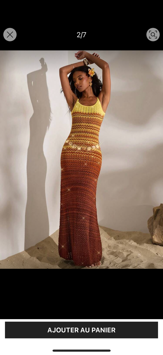 Robe Maxi Crochet Dégradé