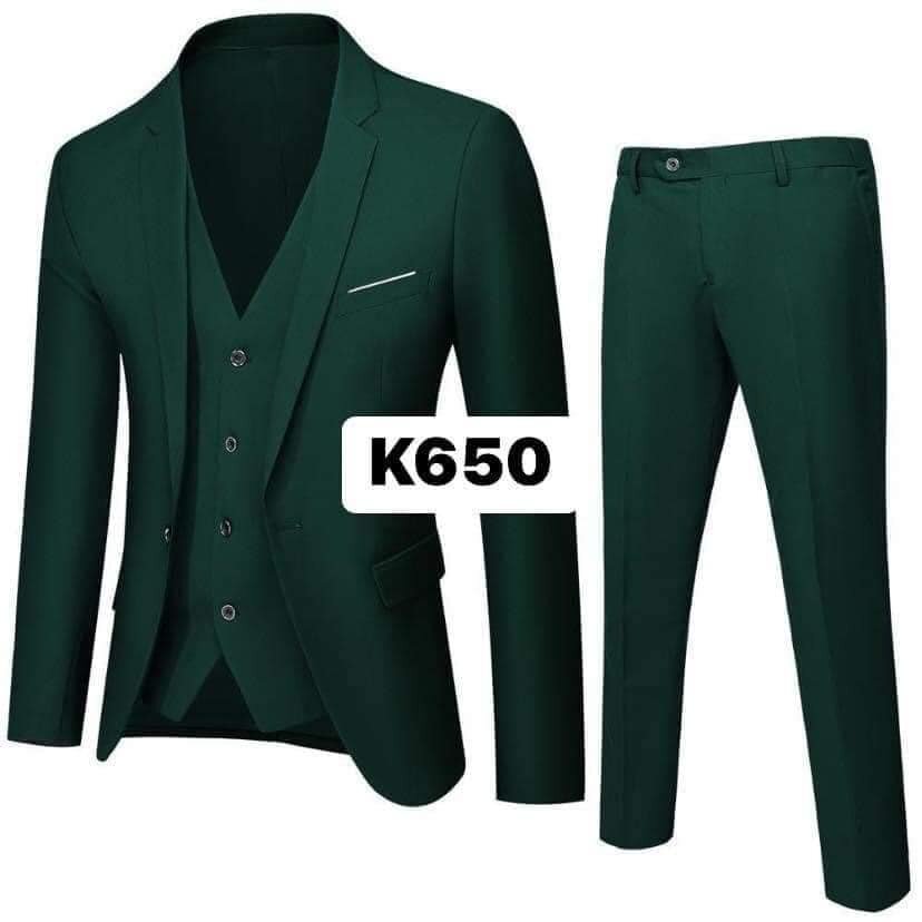 Men's tee suit, color green