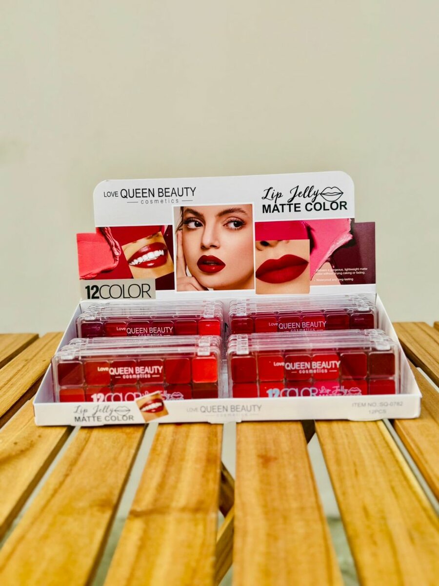 Queen Beauty Lip Jelly Matte Color Lipstick Palette