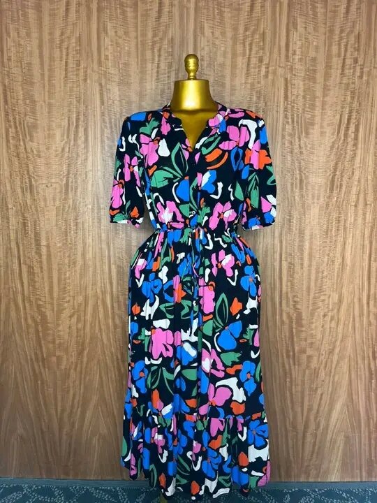 Robe longue à imprimé fleuri