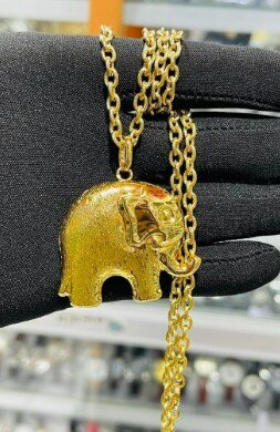 Chaine pour homme avec pendentif éléphant
