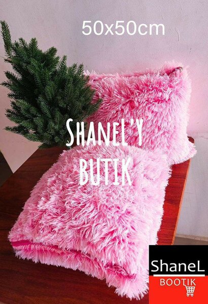 Soft Pink Fluffy Pillow