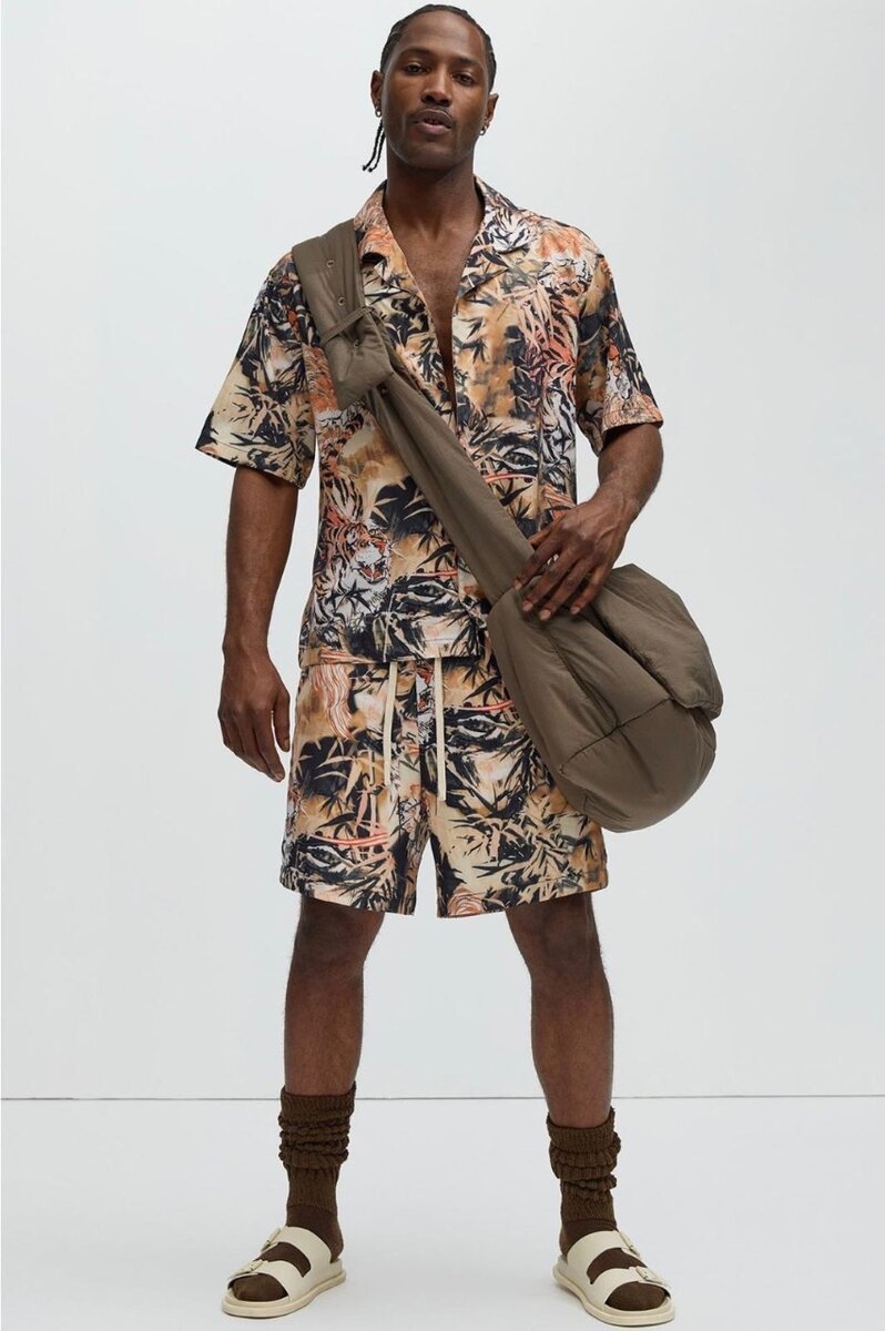 T-shirt imprimé tendance pour hommes