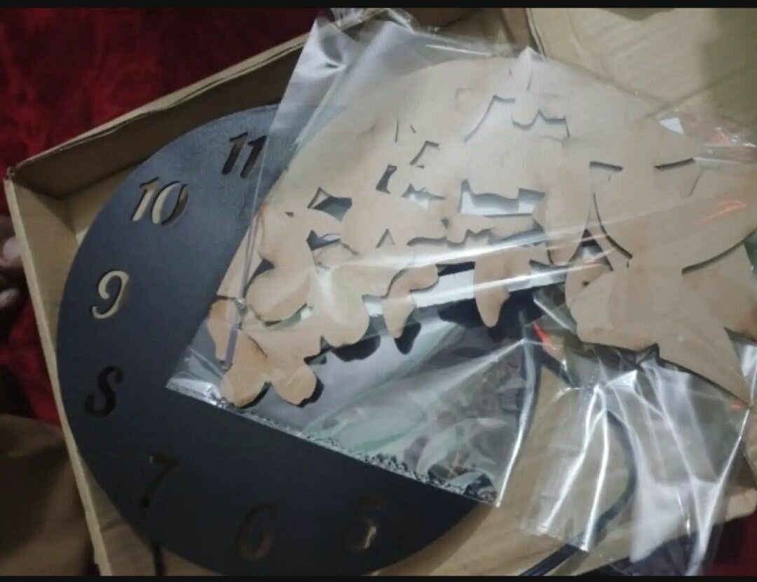 Heart Wooden Clock With Premium Light