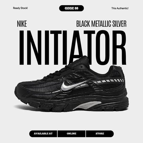 Nike Initiator Noir Métallique