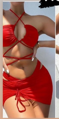 Swimsuit red 3 PIECE SET 🔥
