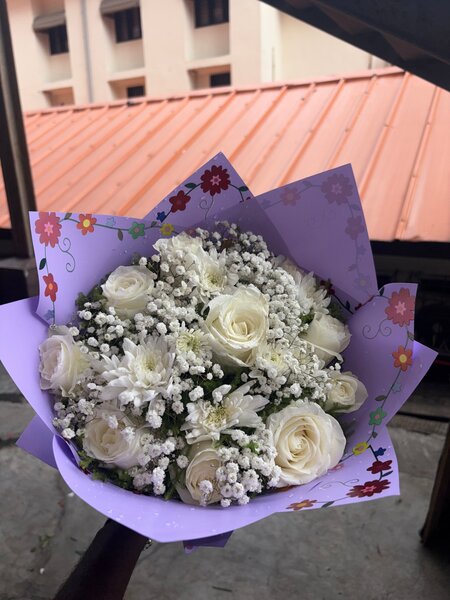 Bouquet de fleurs blanches