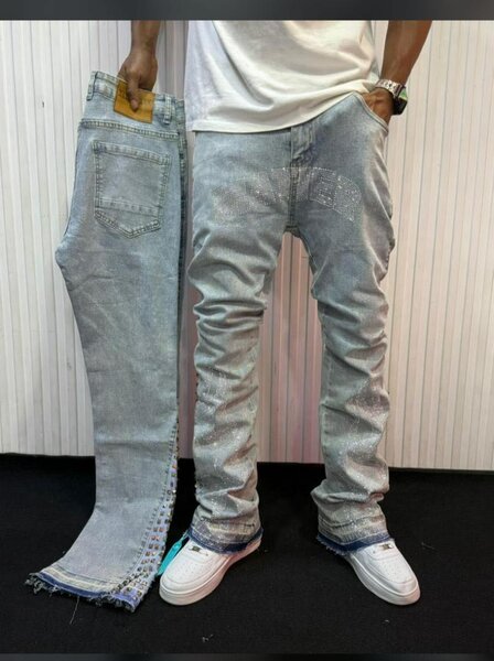 Jean délavé style urbain