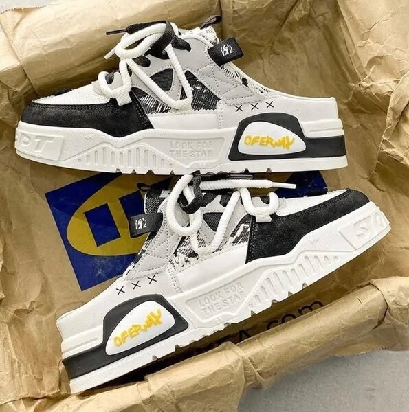 Chaussures de sport blanches et noires OPER.JAY