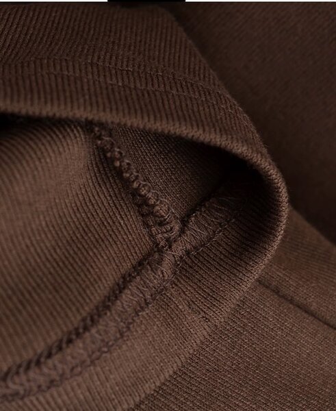 Crop top manche longue marron